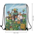 thumbnail image 3 of Plants Vs Zombies Drawstring Bags Lightweight Shoulder Backpack High Capacity Sport Bag Gym Sack Beach Daypack for Men Women, 3 of 8