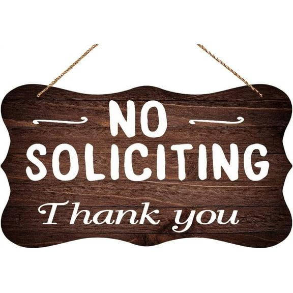 Wooden Decor No Soliciting Sign Wood Sign Plaque Wooden Front Door Decor Wall Plaque House Wood Sign Porch Decorations Home Decor Hanging 6x10 Inch Inspirational Sign