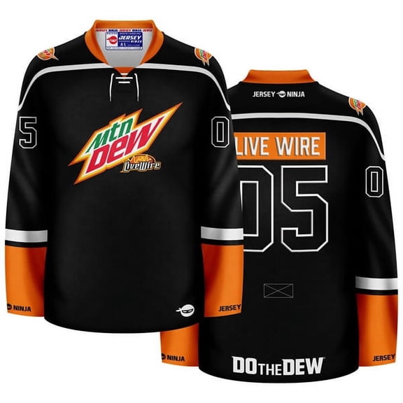 Mountain Dew Live Wire Blackout Hockey Jersey