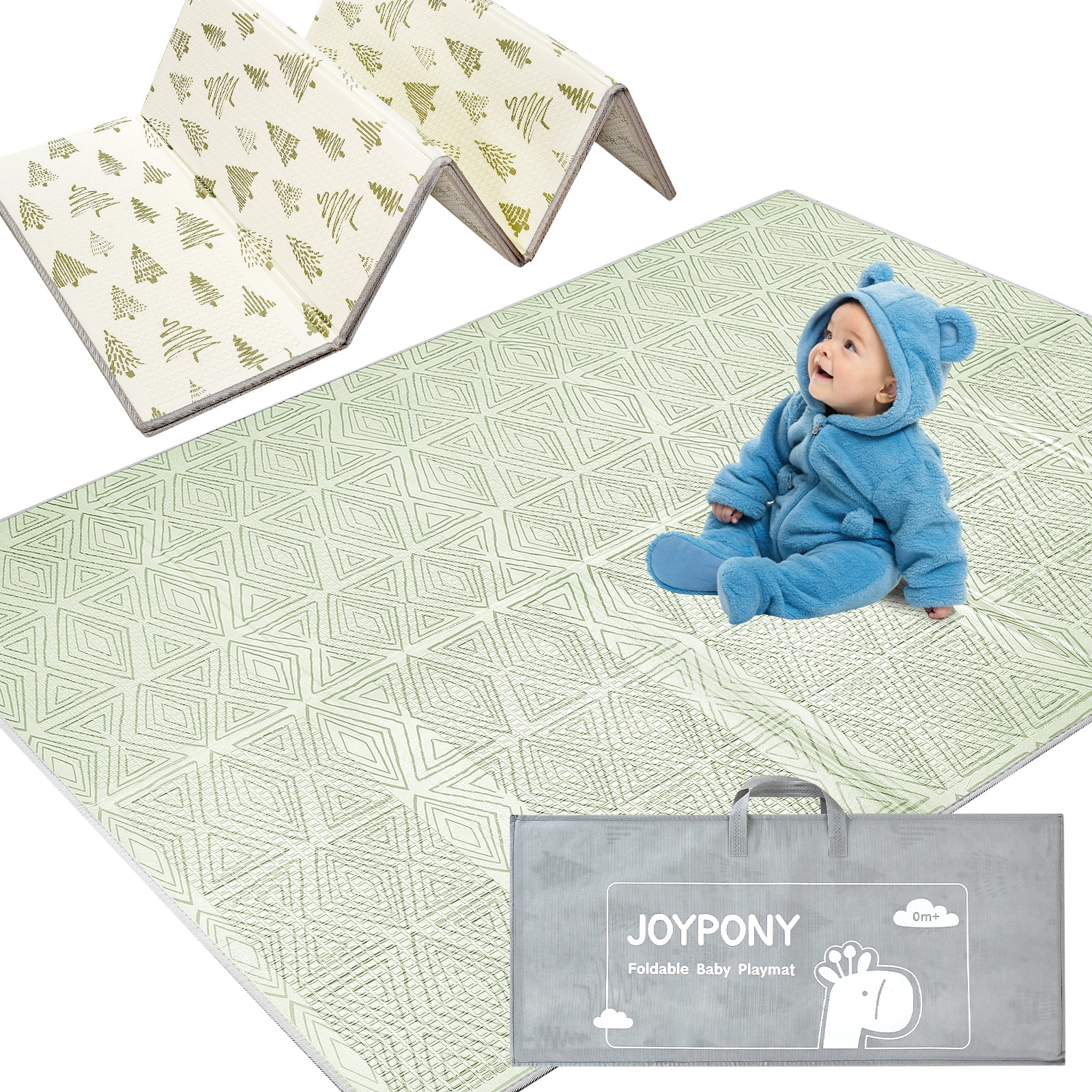 Joypony Baby Play Mat 71" x 79" x 0.4" – Lightweight Foldable Mat for Infants and Toddlers