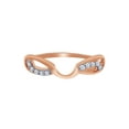 thumbnail image 1 of Round Cut White Cubic Zirconia Enhancer Guard Ring 14K Rose Gold Ring Size - 8.5, 1 of 3