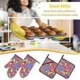 thumbnail image 6 of ZICANCN Oven Mitts and Pot Holders Sets, Spring Elegant Floral Baking Sets Kitchen Heat Resistant 4 Pieces, 6 of 8