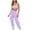 Purple, variant on Two Piece Sets for Women Casual Plus Size Two Piece Outfits for Women Clothing Set Female Round Neck Sleeveless Tops Pants Sets Full Pant Style S_946 Women's Tracksuits Black 3XL