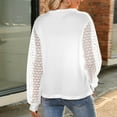 thumbnail image 5 of BLVB Women's Fall Knitted Tops Round Neck Long Sleeve Hollow out Trendy Blouse Casual Loose Ladies Going out Shirts, 5 of 5