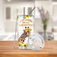 thumbnail image 3 of Giraffe Gifts, Giraffe Tumbler 20oz, Giraffe Gifts for Giraffe Lovers Insulated Stainless Steel Cup Tumblers with Lids and Straws, Birthday Gifts for Women Girls Giraffe Themed Coffee Travel Mug, 3 of 7