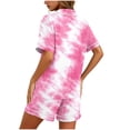 thumbnail image 4 of Dxzfnsa Womens Pajama Sets Short Sleeve Lounge Sets for Women Printed Jogger Pajama Set 2 Piece Pj Sets With Pockets S-2XL, 4 of 7