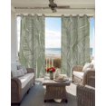 thumbnail image 6 of Summer Palm Leaf Blackout Curtains for Bedroom Living Room Darkening Curtains 63 Inches Long Tropical Bloom Silhouettes Green Window Curtain 2 Panels Set Window Treatment Grommet Drapes 42"x63", 6 of 9
