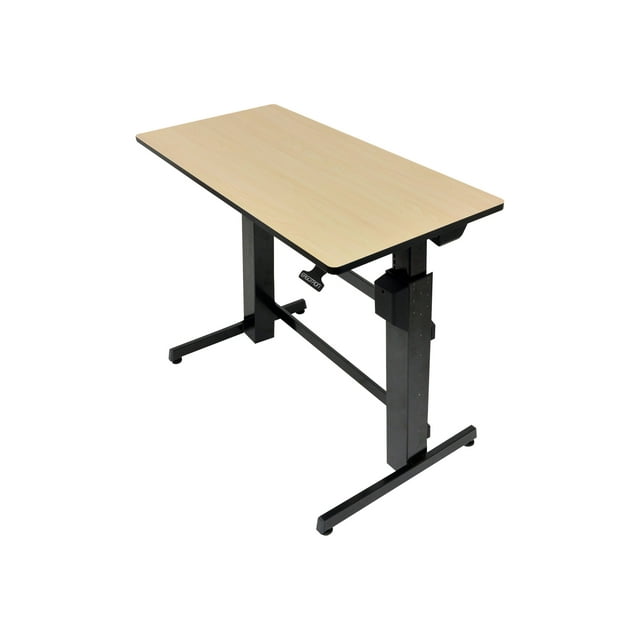 Ergotron WorkFit-D Desk Assis-Debout - Assis/debout Desk - Rectangulaire - Bouleau - base Noire