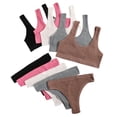 thumbnail image 4 of Conjunto de sujetador sin costuras para mujer, Tanga de cintura alta, bragas, sujetador sin aros, sujetadores deportivos suaves y cómodos, conjunto de ropa interior, conjunto de lencería Sexy, 4 of 5