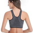 thumbnail image 2 of LIFKOME Front Zipper Sports Underwear Shockproof Running Fitness Sports Vest Yoga Bra for Workout - Size (Grey), 2 of 3
