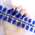 thumbnail image 1 of Parche de uñas falso rectangular de color liso, 24 unidades, 1 of 1