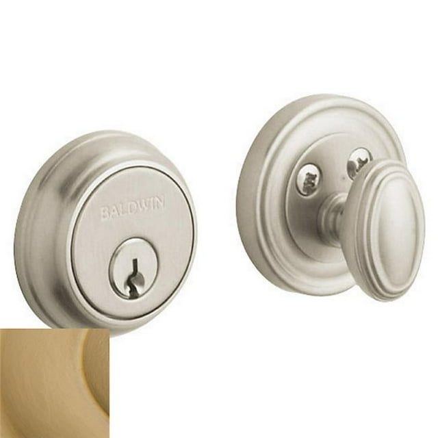 Baldwin 8031033 Traditional Deadbolt - Vintage Brass