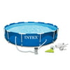 "Intex 12 x 30"" Metal Frame Set Swimming Pool with Filter Pump & Skooba Vaccum"