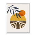 thumbnail image 1 of Designart Botanical Minimalist Leaf With Abstract Shapes IV FLOAT FRAME WALL ART, 1 of 4