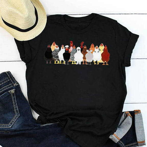 DailyTrove Women's Short Sleeve Casual Tee Thanksgiving Turkey Graphic T-Shirt - , Festive for Fall Gatherings & Holidays