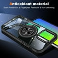 thumbnail image 4 of Phone Case for Apple iPhone 15 (6.1") Clear Transparent Back Hybrid with Rotate Ring Stand & MagSafe Compatible Shockproof Slim TPU PC Cover [Black], 4 of 8