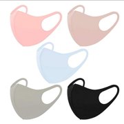 Angle View: ICQOVD 5Pc Pm 2.5 Filter Face Masks Replaceable Face Mouth Cover Masks Protection Face