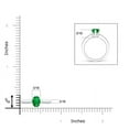 thumbnail image 4 of ANGARA Natural Tapered Shank Oval Solitaire Emerald Ring in 14K White Gold for Women (Size-7x5mm) | May Birthstone, Birthday, Anniversary, Jewelry Gift for Women | Natural Emerald Ring, 4 of 8