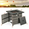 thumbnail image 3 of Gymax Table de Foyer au Propane en Rotin de 29 Po avec Roches de Lave et Housse de Protection, Cadre en Métal, 3 of 10