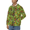 thumbnail image 3 of Honeii Carrot Eggplant Print Hoodies for Men, Pullover & Full Zip, Breathable Zip up Hoodie, Sweatshirt-Small, 3 of 5