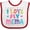 White and Red, variant on Inktastic I Love My Mema Grandchildren Girls Baby Bib