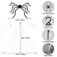 thumbnail image 3 of Halloween Simulation Spider Web Kit Nylon Red Eye Big Spider Mini Spider Horror Theme Decoration Props, 3 of 9