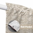 thumbnail image 2 of Beige Damask Kitchen Window Curtains, Swag Curtains Valance for Bedroom Living Room Bathroom, Vintage Country Scroll Floral Patterned Rod Pocket Window Treatment Curtain Block Drapes 2 Panels 36"x63", 2 of 9