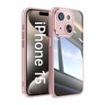 thumbnail image 5 of Dteck for iPhone 12 Clear Case, Shockproof Slim Clear Hard PC Back with Soft TPU Bumper Scratch Resistant Protective Transparent Anti-Scratch Phone Case, Pink, 5 of 6