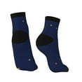thumbnail image 2 of Women Men Athletic Socks Alaska Flag Cushioned Quarter Ankle Socks, 2 of 7