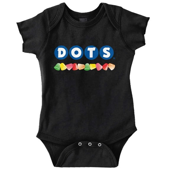 DOTS Original Gumdrops Candy Logo Romper Boys or Girls Infant Baby Brisco Brands 12M