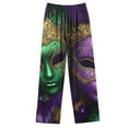 thumbnail image 5 of Moxiu Mardi Gras Pajamas for Women 2025 Loungrwear Set Festivel Long Sleeve Button Down Shirts Pant Carnival Holiday Pjs Sleepwear Multicolor,L, 5 of 5