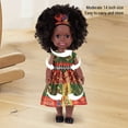 thumbnail image 3 of Poupée de Mode, Bandeau Noir pour Poupée Fille 14 Pouces Robe Mignonne Cheveux Afro pour Enfants, 3 of 7