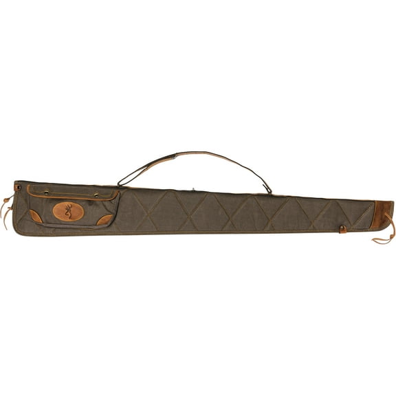Browning 1413886952 Lona Rifle Case 52" Leather & Canvas Flint/Brown
