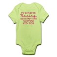 thumbnail image 1 of CafePress - I'd Rather Be Racing With Dad Infant Bodysuit - Baby Light Bodysuit, 1 of 1