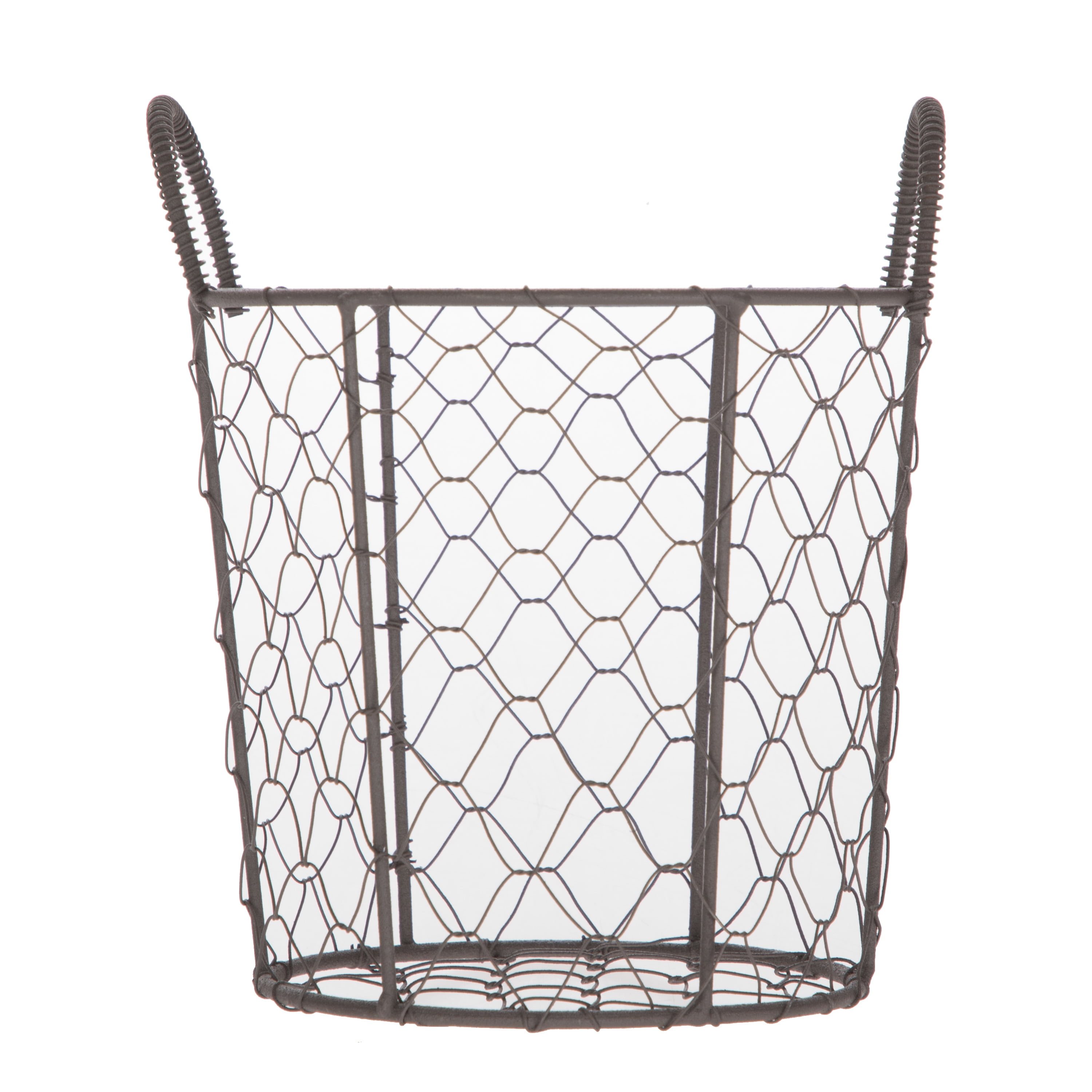 (4 pack) Mainstays Small Brown Chicken Wire Storage Basket with Handles
