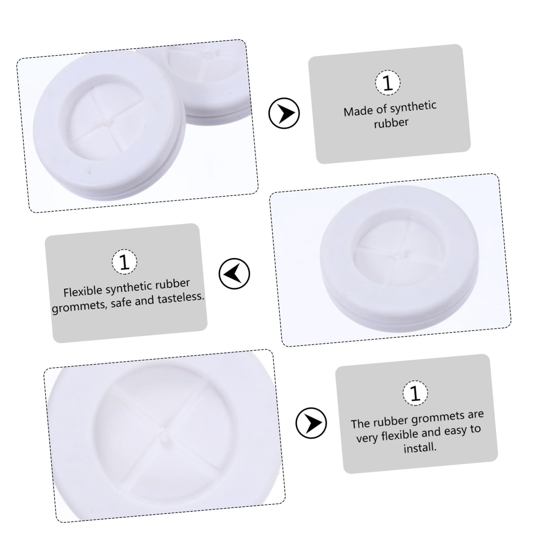 3sets Guard Coil Wire Gasket Firewall Wire Protection Grommets Round Wire Grommet Cable Protector Y Cable Wire Grommet Gasket Protectors Cable Ring White Synthetic 4pcs*3