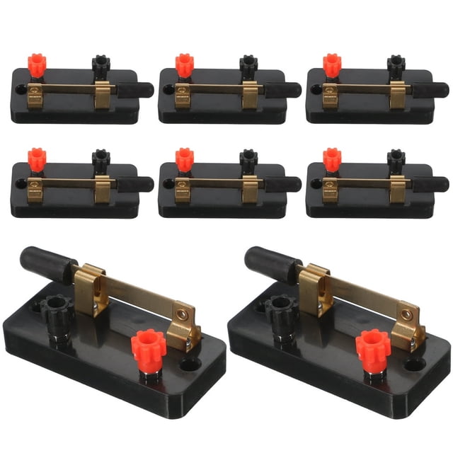 HLONK 10 Pcs Single Throw Switch SPST Electronic Experiment Single Pole Knife Switch Single Throw Physics Experiment