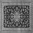 thumbnail image 1 of Ahgly Company Indoor Square Medallion Gray Traditional Area Rugs, 5' Square, 1 of 1