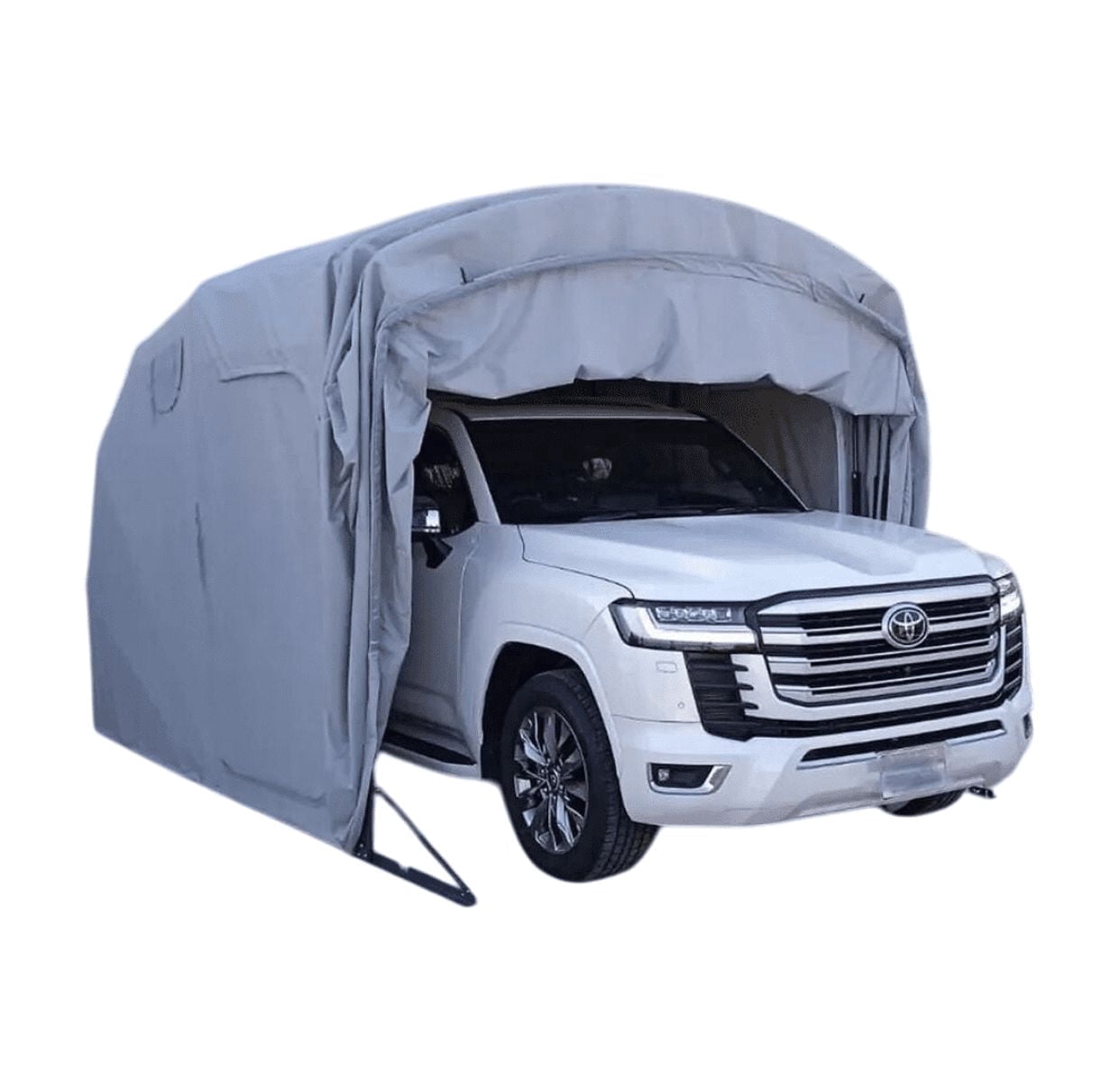Ikuby Large Plus Carport for Truck SUV RV – Heavy-Duty Galvanized Frame, Waterproof Oxford Cover, Fits Ford F-150 / RAM 1500 / Silverado 1500 / Class B RV (L256.9 × W106.3 × H106.3)