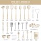 thumbnail image 2 of Juego de utensilios de cocina Kikcoin, 43 piezas, silicona, 446 °F, resistente al calor, con soporte, 2 of 7