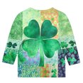 thumbnail image 4 of COM1950s T-Shirt Imprimé Col Rond Manches 3/4 Mode pour Filles, Saint-Patrick pour Enfants, 4 of 9