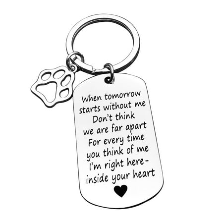 Pet Memorial Keychain Gift Sympathy Keepsake Gifts for Pet Lover Remembrance Gift for Dogs Cats Owner Loss of Pet Keyring Jewelry In Memory of Pet Dog Cat Gift Pet Loss Gift for Sister Family Friends