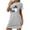 Gray, variant on Aboser Womens Halloween Holiday Nightshirts Short Sleeve Sleepwear Dress Soft Crew Neck Short Loungewear Trendy Casual Graphic Nightgowns