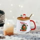thumbnail image 5 of Taza de café navideña de cerámica con tapa y calentador | Vaso térmico con almohadilla calefactora USB | Set de bebidas navideñas para el hogar o la oficina, 5 of 6
