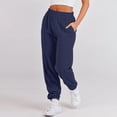 thumbnail image 6 of Pants for Women Casual Athletic Pants Sparkly Leggings Womens Track with Pockets Women's Summer Sweatpants with Stripe Thin for Women Beaded Flare Fall Jumpsuits Formal Navy S, 6 of 8