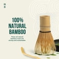 thumbnail image 2 of Juego de batidores para matcha con hojas de jade para ceremonias de bambú y gres, 2 of 6