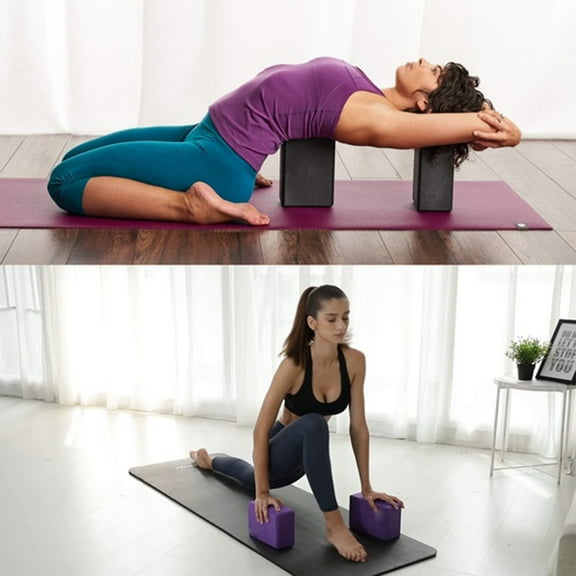 OFFIGAM 3-Pack Yoga Support Blocks Set, with Smooth , Assorted Colors for Enhanced Stability