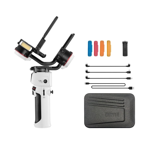 Palo de Selfie ZHIYUN CRANE-M3 Estabilizador de cardán de 3 ejes portátil de mano con luz de relleno LED Batería incorporada PD Carga rápida 3s Liberación rápida para cámara DSLR Cámara sin espejo Maboto Palo de Selfie