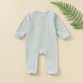thumbnail image 4 of CAUYDY Newborn Boy Coming Home Outfits Baby Clothing 0 3 6 9 Months 1T 2T Preemie Long Sleeved Sleepers Infant Boys Romper Fall Winter Toddler Pajamas Light Green for Sizes 9-12 Months, 4 of 4