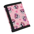 thumbnail image 2 of CHAQLIN Trifold Money Organizer Skull and Rose Pattern Slim Kids Trifold Wallet for Outdoor, Elastic Polyester Portable Children's Wallet, 2 of 7
